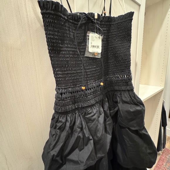 Free People Sun Dancing Midi Dress in Black small NWT - Picture 5 of 8